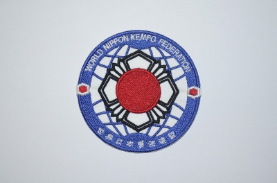 Toppa personalizzata con logo Nippon Kempo Federation ricamata