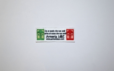 Toppa ricamata personalizzata con logo Armeria Loz