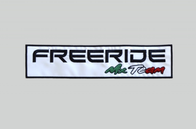 Toppa personalizzata ricamata con logo FreeRide grande