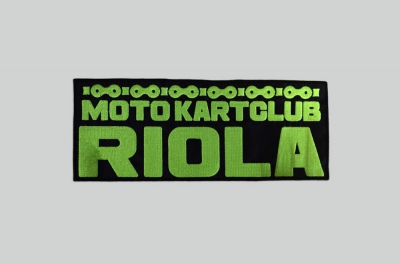 Toppa personalizzata con ricamo MotoKart Club Riola