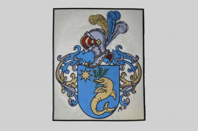 Toppa personalizzata con logo ricamato Medievale
