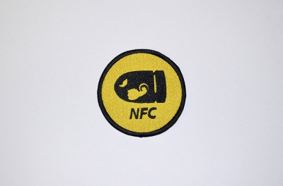 Toppa ricamata personalizzata con logo NFC