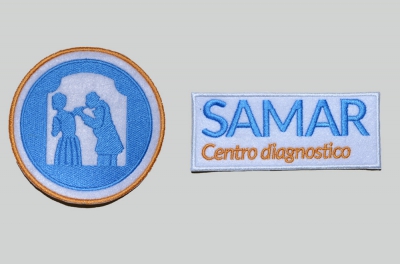 Toppe ricamate personalizzate con logo Samar