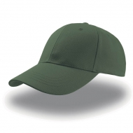 Cappellino verde da personalizzare 6 pannelli, chiusura con cinturino e velcro Zoom