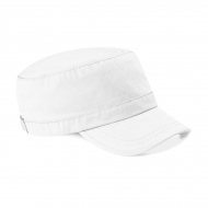 Cappello bianco da personalizzare, chiusura con fibia e occhiello satinato Army Cap