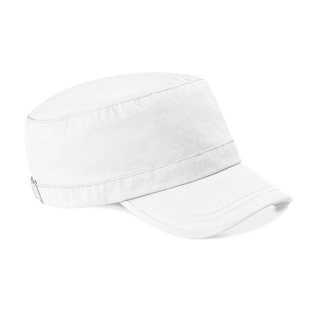 Cappello bianco da personalizzare, chiusura con fibia e occhiello satinato Army Cap