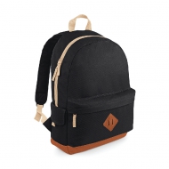 Zaino nero con bretelle imbottite da personalizzare Heritage Backpack