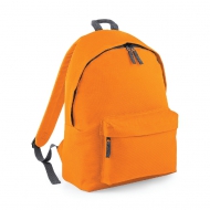 Zaino arancione/grigio grafite con tasca frontale e cerniera da personalizzare Original Fashion Backpack