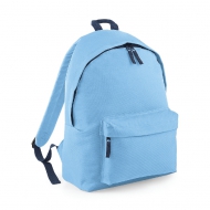 Zaino sky blu/french navy con tasca frontale e cerniera da personalizzare Original Fashion Backpack