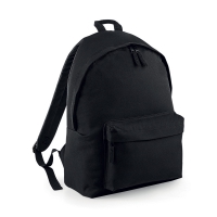 Zaino nero/nero con tasca frontale e cerniera da personalizzare Original Fashion Backpack