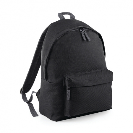 Zaino nero con tasca frontale e cerniera da personalizzare Original Fashion Backpack