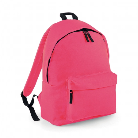 Zaino rosa fluo con tasca frontale e cerniera da personalizzare Original Fashion Backpack