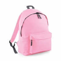 Zaino rosa/grigio grafite con tasca frontale e cerniera da personalizzare Original Fashion Backpack