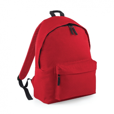 Zaino rosso con tasca frontale e cerniera da personalizzare Original Fashion Backpack