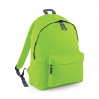 Zaino verde lime/grigio grafite con tasca frontale e cerniera da personalizzare Original Fashion Backpack