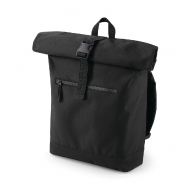 Zaino nero porta PC imbottito da personalizzare Roll-Top Backpack