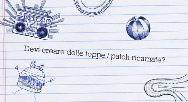 Video toppe e patch ricamate